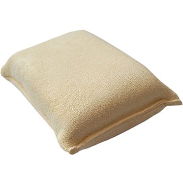 PREXIM houba na mytí obšitá kůží, 18 × 10 × 4 cm