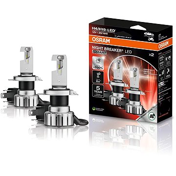 OSRAM žárovka NIGHT BREAKER® LED SMART H4/H19, 20/19W, 6000K, 12V, P43t, sada 2ks