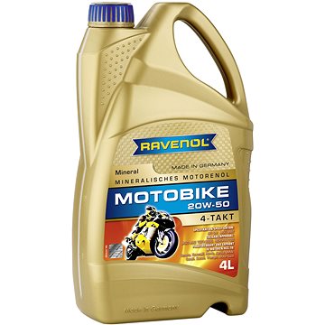 RAVENOL Motobike 4-T Mineral 20W-50; 4 L  - Motorový olej