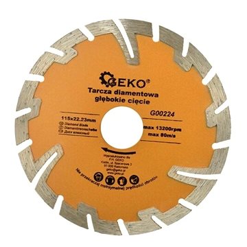 

GEKO Diamantový řezný kotouč segmentový, 115x22mm