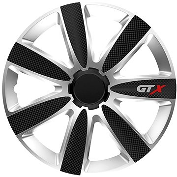

Poklice GTX CARBON 14 black/silver sada 4ks