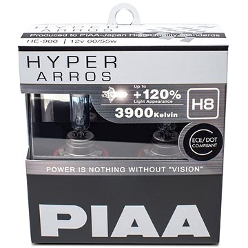

PIAA Hyper Arros 3900K H8 + 120% zvýšený jas