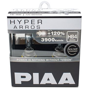 

PIAA Hyper Arros 3900K HB4 + 120% zvýšený jas, 2ks