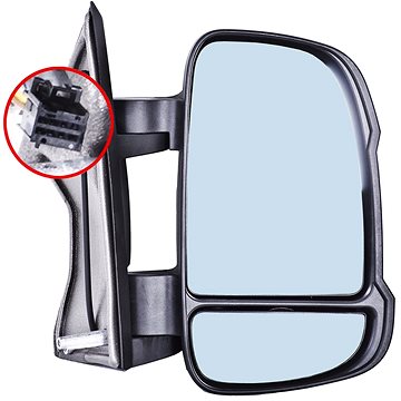 

ACI zrcátko pro FIAT Ducato 06- man. ovl. s blikačem (pro bílou žárovku) krátké rameno (80 mm) P