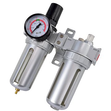 GEKO Regulátor tlaku s filtrem a manometrem a přim. oleje, max. prac. tlak 10bar - Měřič tlaku