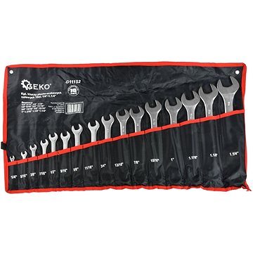 

GEKO Klíče ploché sada 16 ks, 1/4"-1,1/4"