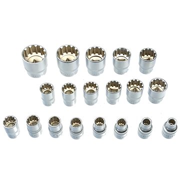 

GEKO Nástrčné klíče multilock 1/2", sada 19 ks, CrV ocel