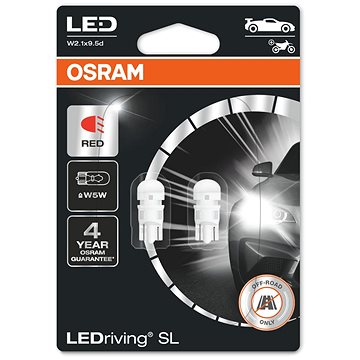 

OSRAM LEDriving SL W5W Červená 12V dva kusy v balení