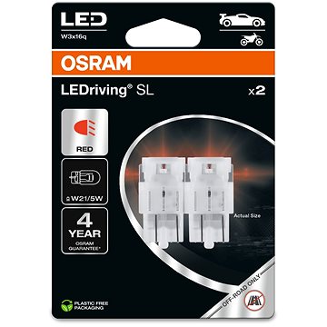 

OSRAM LEDriving SL W21/5W Červená 12V dva kusy v balení