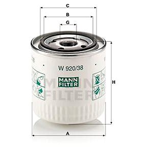 

MANN-FILTER W920/38 pro vozy VOLVO