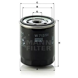 

MANN-FILTER W712/54 pro vozy SEAT, SKODA, VW