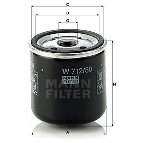 

MANN-FILTER W712/80 pro vozy SAAB