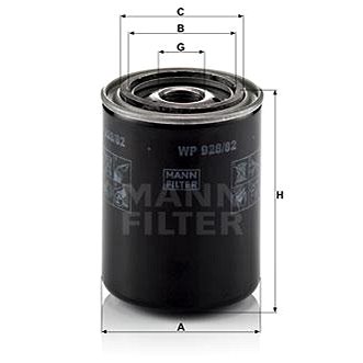 

MANN-FILTER WP928/82 pro vozy NISSAN