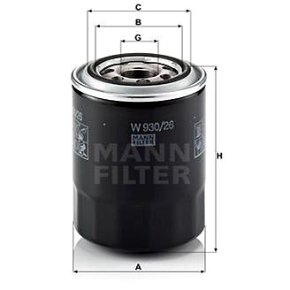 

MANN-FILTER W930/26 pro vozy HYUNDAI, KIA