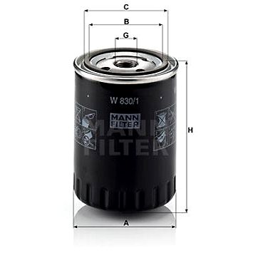

MANN-FILTER W830/1 pro vozy FORD, SEAT, VW