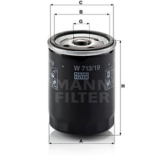 

MANN-FILTER W713/19 pro vozy FORD, MAZDA