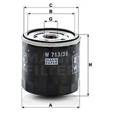 

MANN-FILTER W713/36 pro vozy FORD, MAZDA