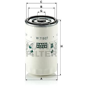 

MANN-FILTER W719/27 pro vozy FORD, CHRYSLER, JEEP, MAZDA