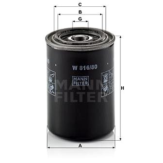 

MANN-FILTER W816/80 pro vozy DAIHATSU, MITSUBISHI