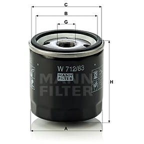 

MANN-FILTER W712/83 pro vozy DAIHATSU, LEXUS, LOTUS, MINI, TOYOTA, VW