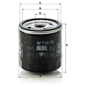 

MANN-FILTER W712/75 pro vozy CHEVROLET, LADA, LOTUS, OPEL, SAAB