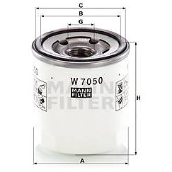 

MANN-FILTER W7050 pro vozy CITROËN, FORD, LAND ROVER, PEUGEOT