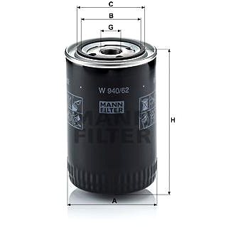 

MANN-FILTER W940/62 pro vozy CITROËN, FIAT, IVECO, PEUGEOT