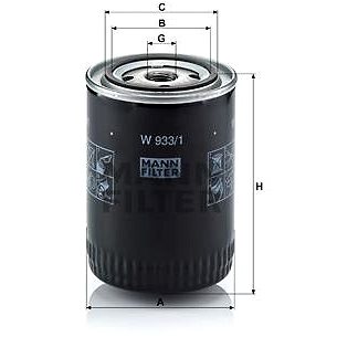 

MANN-FILTER W933/1 pro vozy FORD, NISSAN
