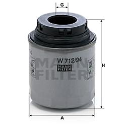 

MANN-FILTER W712/94 pro vozy AUDI, SEAT, SKODA, VW