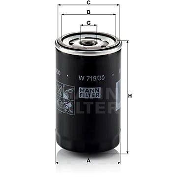 

MANN-FILTER W719/30 pro vozy AUDI, SEAT, SKODA, VW