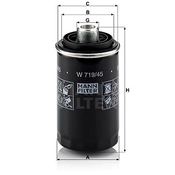 

MANN-FILTER W719/45 pro vozy AUDI, SEAT, SKODA, VW