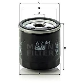 

MANN-FILTER W714/4 pro vozy ALFA ROMEO, FIAT, LANCIA