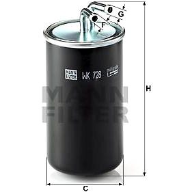 

MANN-FILTER WK728 pro vozy MITSUBISHI