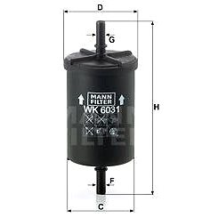 

MANN-FILTER WK6031 pro vozy CITROËN;DS;FIAT;LANCIA;OPEL;PEUGEOT;ZASTAVA