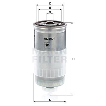 

MANN-FILTER WK845/1 pro vozy AUDI;VOLVO;VW