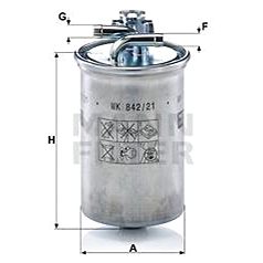 

MANN-FILTER WK842/21x pro vozy AUDI