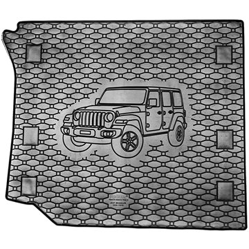 ACI JEEP WRNG 07-18 gumová vložka do kufru s ilustrací vozu černá - Vana do kufru