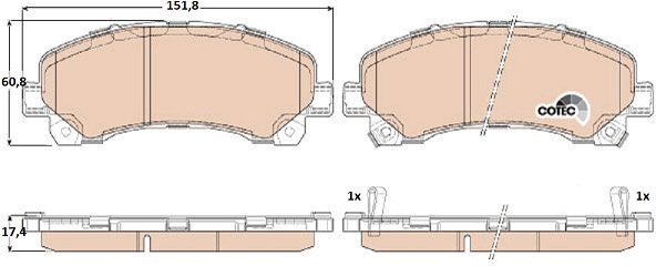 

TRW Brzdové destičky GDB3545