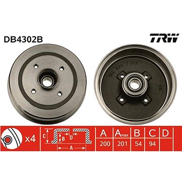 

TRW Brzdový buben DB4302B