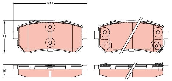

TRW Brzdové destičky GDB3421