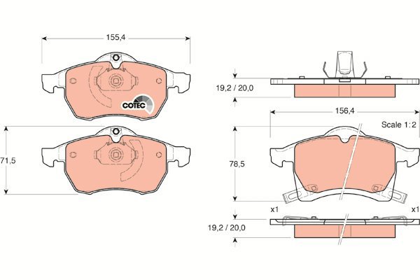 

TRW Brzdové destičky GDB1350