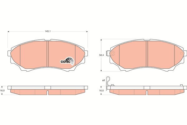 

TRW Brzdové destičky GDB3403