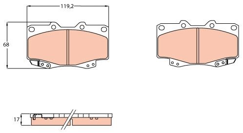 

TRW Brzdové destičky GDB3428