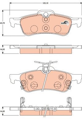

TRW Brzdové destičky GDB3458