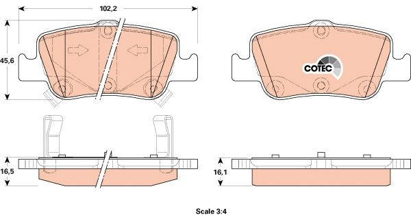 

TRW Brzdové destičky GDB3480