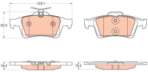 

TRW Brzdové destičky GDB2033
