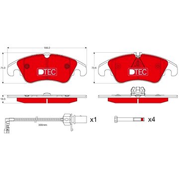 

TRW Brzdové destičky GDB1768DTE