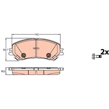 

TRW Brzdové destičky GDB2152
