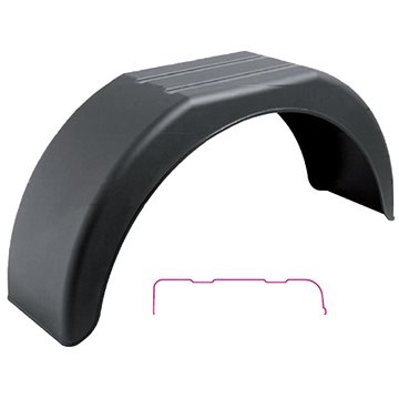 

ACI Blatník plast pro kola 14''/ šířka 220 mm DOMAR černý lomený