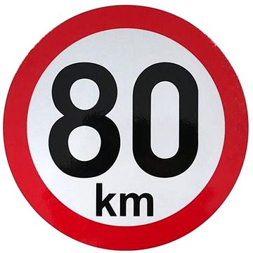 

ACI Omezení rychlosti 80 km retroreflexní průměr 150 mm (na přívěsy)